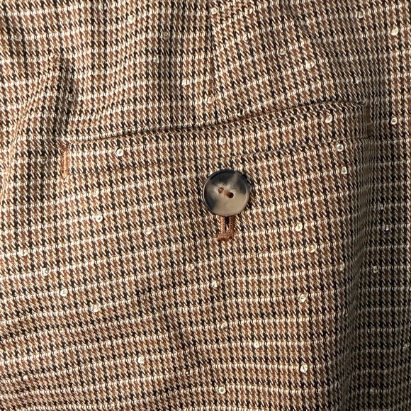 Anthropologie Maeve Pleated Wide-Leg Houndstooth Trousers | Size 0 - Picture 9 of 9